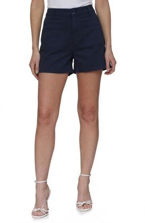 Bagatelle Patch Pocket Stretch Cotton Shorts in Navy at Nordstrom, Size 12