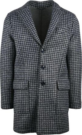 L.B.M. 1911 Grey Viscose-Blend Coat