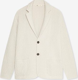 Maurizio Baldassari Fischgr&auml;t-Strickblazer aus Wolle und Kaschmir