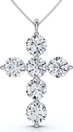 Pompeii3 6Ct Diamond Cross Pendant Lab Grown 18 Necklace