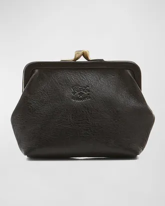 IL BISONTE Classic Leather Coin Case