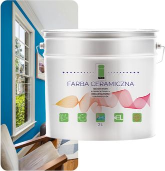 OEM Pintura Cer&aacute;mica Para Paredes, Lavable, Azul, 2 L, Resistente A Las Manchas