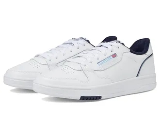 Reebok Lifestyle Phase Court Shoes White/Navy/Soft Blue : Mens 11 - Womens 12.5 Medium, Leather