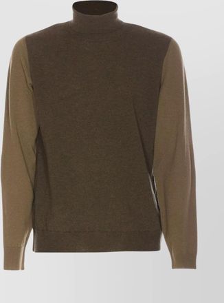 Maison Margiela high neck long sleeve sweater with patches