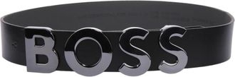 HUGO BOSS Bold G Black Leather Belt Men