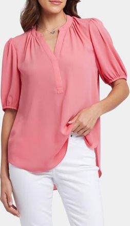NYDJ Puff Sleeve Popover Top in Spiced Coral at Nordstrom Rack, Size X-Small