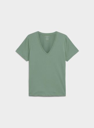 Contemporaine Womens Luxurious jersey V-neck T-shirt
