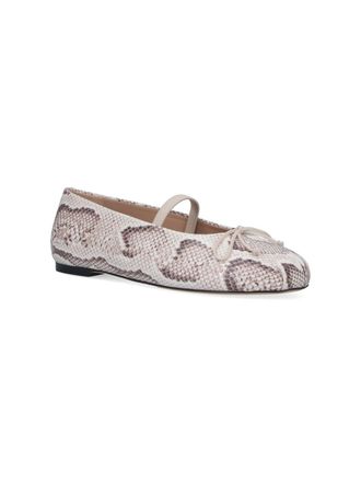 Stuart Weitzman Womens Flat Shoes White Upper: Goat Leather