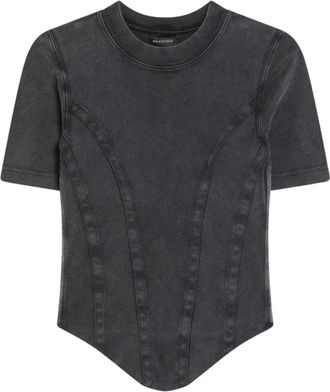 Balenciaga T-Shirt Girocollo Manica Corta - Dames - T-shirts - Zwart - M - Tops