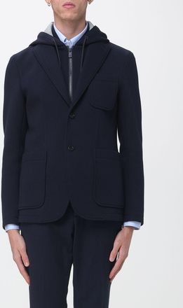 Manuel Ritz Blazer monopetto con cappuccio in misto cotone stretch