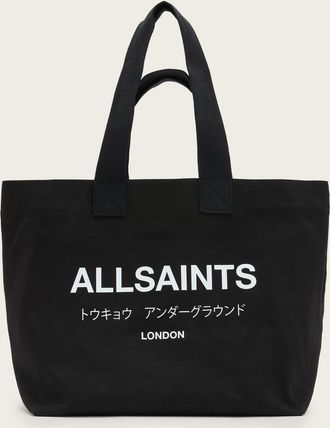 AllSaints Womens Cotton Ali Logo Canvas Tote Bag, Size: 40x55cm