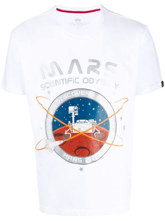 Alpha Industries T-shirt con stampa - Bianco