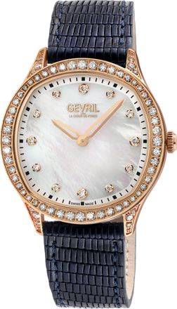 Gevril Group Morcote Swiss Diamond 10251 Italian Leather Swiss Quartz Watch