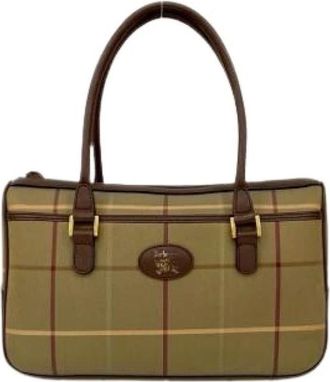 Burberry Pre-owned Handbags, female, Green, Size: ONE SIZE Pre-owned Vintage Canvas Handbag