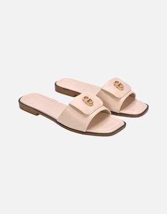 XY London Womens XY London Womens/Ladies Leigh Buckle Detail Flat Sliders - Pink - Size: 6