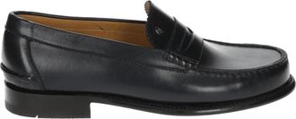 Greve Blauwe Instappers met Leren Zool - Heren - Loafers - Blauw - 38 1/2 EU - Leer - Schoenen