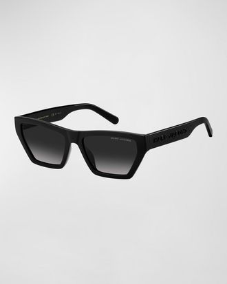 Marc Jacobs Oversized Logo Plastic Cat-Eye Sunglasses