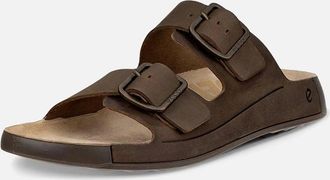 Ecco Mens ECCO Mens Cozmo Nubuck Two-Strap Sandals - Brown - Size: 10.5/11