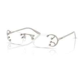 Prada Rectangle Sunglasses - female - Prada - Glasses - Gray - 52 MM - Accessories