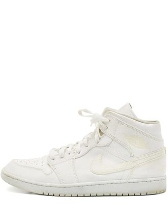 Nike Jordan Air Jordan 1 leather high-top sneakers - White