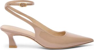 Stuart Weitzman Vinnie 50 Strap Pump - Dames - Pumps - Beige - 40 EU - Schoenen