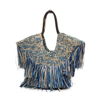 Zimmermann Goldentime Fringe Tote - female - Zimmermann - Shopping Bags - Blue - ONE SIZE - Bags