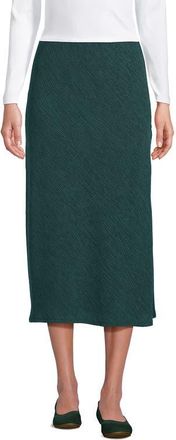 Lands End Crinkle Midi Skirt in Deep Forest at Nordstrom, Size 12