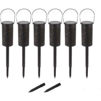 OEM 6 Luces Solares Led Para Jard&iacute;n, Iluminaci&oacute;n Exterior, Efecto Estrellado, Empotrables, Crezuo-crezuo