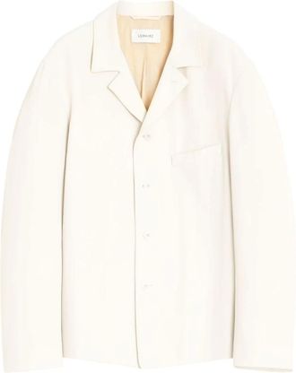 Christophe Lemaire Blazers, male, Beige, XL, Ecru Shirt Jacket with Notched Lapels