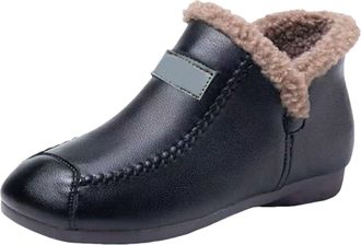 Generic Womens Boots Uk Size 9 Warm Boots Soft and Comfortable Can Adapt To The Cold and Harsh Environment Wide Calf Boots for Women (Black, 5.5)