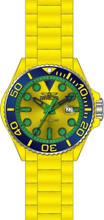 Invicta Grand Diver 49483 Heren Horloge - Quartz Uurwerk - Roestvrij Staal met Gele Wijzerplaat - 46mm