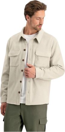Circle Of Trust Valentin Overshirt - Heren - Casual Overhemden - Beige - L - Leer - Overhemden