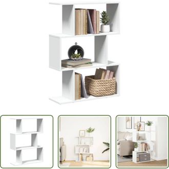 vidaXL vidaXL Spazio - Libreria divisoria a 3 ripiani bianca 70x24x97 cm in legno ingegnerizzato