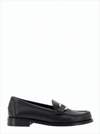 Ferragamo Black Calf Leather Loafers With Polished Finish