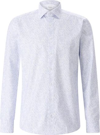 Stenstr&ouml;ms Paisley Overhemd met Lange Mouwen - Heren - Zakelijke Overhemden - Blauw - 6XL - Katoen - Overhemden