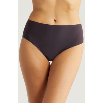 Chantelle Soft Stretch High Cut Briefs in Ink at Nordstrom