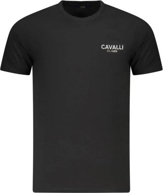 Cavalli Cotton T-Shirt - Heren - T-shirts - Zwart - L - Katoen - Tops