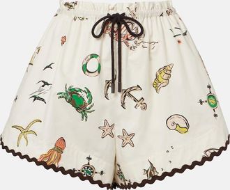 Alemais Al&eacute;mais Printed cotton shorts