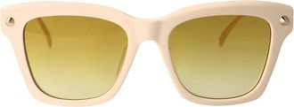 Alexander McQueen Stijlvolle zonnebril Am 0483S voor de zomer - Dames - Zonnebrillen - Geel - 52 MM - Accessoires