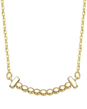 Genevive 14K Plated Bar Necklace