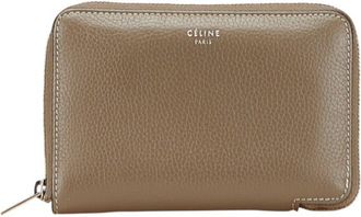 Celine Grayish Leather Wallet (Bi-Fold) (Pre-Owned)
