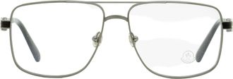 Moncler ML5178 Pilot Metal Frame Eyeglasses - Gray