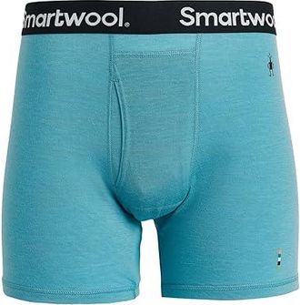 Smartwool Merino Boxer Brief Boxed Mens Underwear Mineral Blue : LG, Wool/Nylon