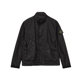 Stone Island Jassen, Heren, Zwart, L, Lichte jassen
