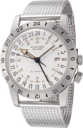 Glycine Airman Vintage The Chief Automatic White Dial Unisex Watch GL0466