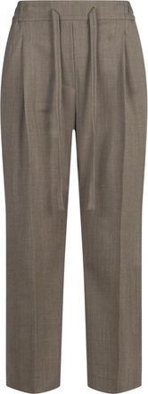 Jucca Rechte broek van wolmix - Dames - Straight fit broeken - Bruin - 2XS - Wol - Broeken