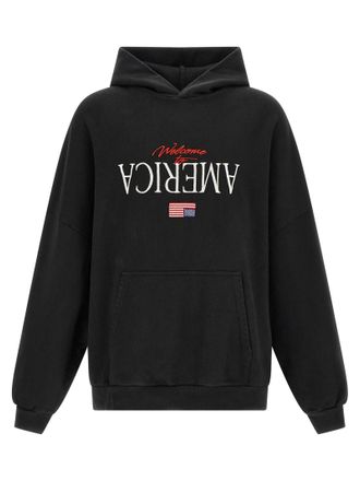 Willy Chavarria Mens Welcome To America-Hooligan Hoodie