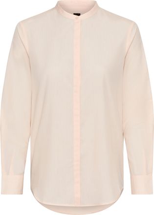 HUGO BOSS Klassische Bluse »C_Befelize_21« Chambray Qualität, Stehkragen