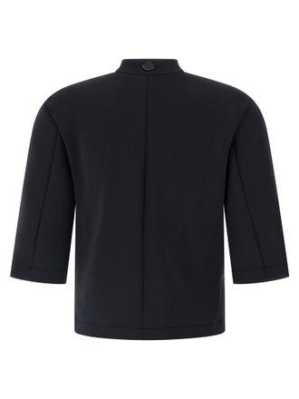 Moncler Scuba-Effect Cotton-Blend Sweatshirt - Black