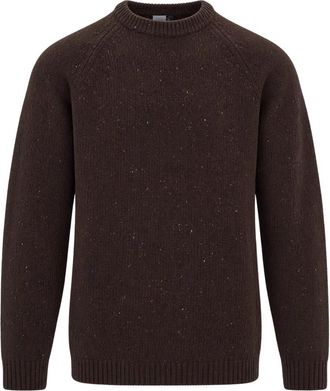 Carhartt Work in Progress Anglistic Sweater - Heren - Ronde hals truien - Bruin - M - Katoen - Truien & Vesten